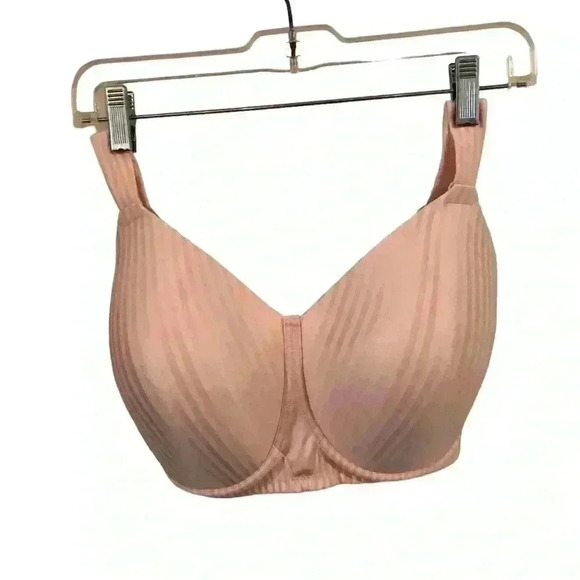 Playtex 36DDD Pink Stripe Padded Bra Underwires Wide Straps - Picture 1 of 5